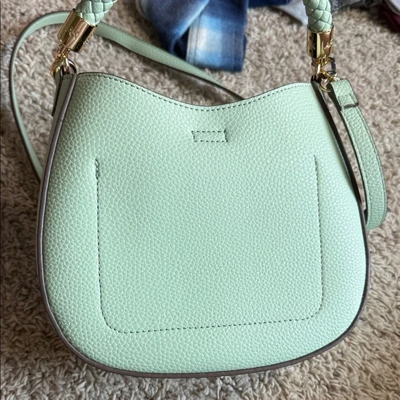 Anne Klein Green Crossbody Bag with Structured Elegance - Picture 3 of 4